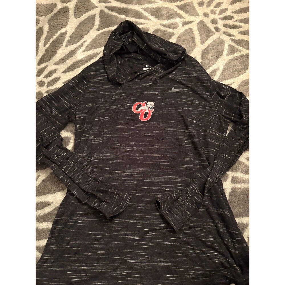 Black Heathered Nike Dri Fit Clark University CU Cougars Pullover